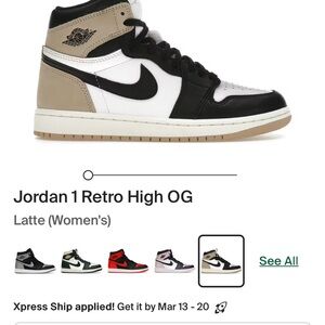 Jordan 1 Retro High OG Woman's Shoes - Black and Tan